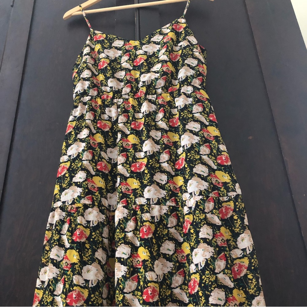 J Crew Mercantile chiffon tiered dress
